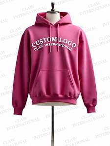 Pull-over thermique d'hiver décontracté pour hommes, tissu en polaire de coton et polyester uni, bouffée d'épaule ample imprimée de logo personnalisé, vente en gros - Product Image 5