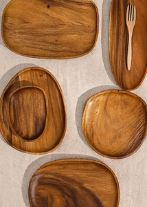 Plateau ovale en bois classique, écologique et naturel pour la décoration de la maison et les cadeaux, occasion de mariage - Product Image 6