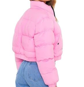 2026 Winter casual wear Women Puffer jacket cropped Down coat Plus Size Breathable custom DTF printed logo ladies jacket - Product Image 6