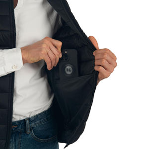 Veste sans manches matelassée d'hiver pour homme, nouvelle arrivée, logo personnalisé en gros, polyester confortable, col montant, fermeture éclair, gilets - Product Image 2