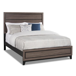 Cama de panel de madera con cabecero y Marco, Blanco/marrón: mejora el espacio de tu dormitorio con muebles de lujo de Vietnam - Product Image 3