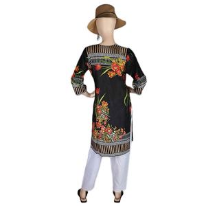 Traje de dos piezas estampado para mujer - Negro - Product Image 4