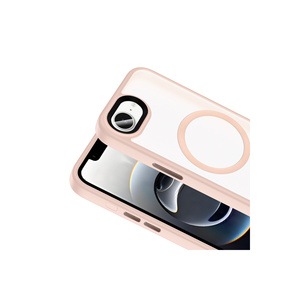 Étui magnétique gris titane mat pour iPhone 16E Plus compatible MagSafe, coque antichoc à chargement sans fil avec finition givrée style Ins - Product Image 5