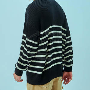 Pull d'hiver pour homme 100% laine anti-froissement, personnalisable à l'avant, offrant un ajustement confortable, à porter au quotidien, tendance streetwear - Product Image 3