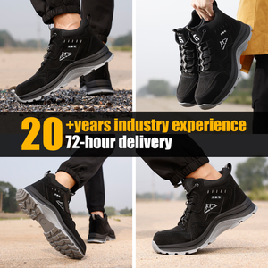 GUYISA Workwear Series Botas DE SEGURIDAD antiestáticas Microfibra Upper High Top <span class=keywords><strong>Safety</strong></span> Sneakers Botas DE SEGURIDAD amarillas y marrones - Product Image 3