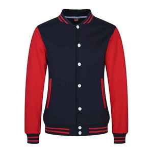 Venta al por mayor de cuero personalizado bordado mangas parcheadas bordado Oversize Jersey de béisbol en blanco Varsity Jacket - Product Image 4