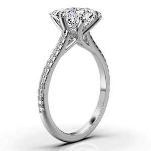 Timeless 14K oro sólido princesa corte anillo de compromiso estilo clásico joyería fina personalizada nupcial boda fiesta aniversario banda - Product Image 4