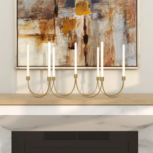 Candelabro de Aluminio de 7 Brazos al por Mayor, Soporte Único para Frascos de Velas para Decoración del Hogar, Cena de San Valentín - Product Image 6