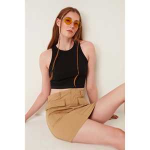 Blusa Corta Informal sin Costuras con Logotipo Frontal - Product Image 1