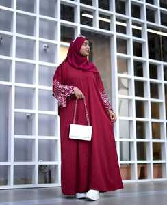 Beautiful Satin Silk Abaya Modest Satin Silk Abaya Style with Matching Chiffon Hijab Casual Wear Women <b>Islamic</b> <b>Clothing</b> - Product Image 4