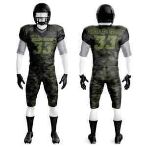 2025 Calidad Diseño personalizado Sublimación juvenil camuflaje uniformes de fútbol americano Tackle sarga Jersey pantalones integrados - Product Image 1