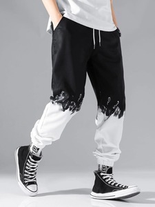 Cotton Wear Men's Sweatpants Solid Color Fashionable Quick Drying Washed Style Men's Pants and <b>Trousers</b> - Product Image 3