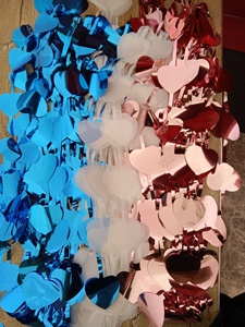 <span class=keywords><strong>Rideau</strong></span> <span class=keywords><strong>à</strong></span> franges en feuille <span class=keywords><strong>métallique</strong></span> en forme de cœur 100*200cm, imprimé 6 couleurs, décoration pour mariage, Saint-Valentin, remise de diplôme, Pâques, Noël, Diwali - Product Image 5