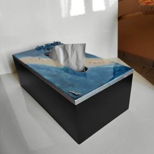 COVER ATTRACTIVE RESIN TISSUE HOLDER DECORATIVE Handcrafted Tissue Holder for Dining Kitchen Use Napkin Storage Box - Product Image 3