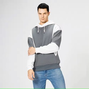 High Quality Custom Men's Winter Sweatshirt Plain Pullover Hoodie Streetwear Panel Fleece Material Polyester/Cotton Waterproof - Product Image 1