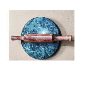 Planche à rouler en marbre avec motif imprimé et broche, dernier design, pour la cuisine à domicile, planche à rouler en marbre avec broche pour faire des chapatis - Product Image 2
