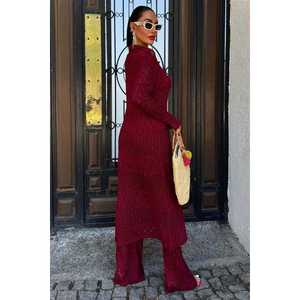 ชุดคาร์ดิแกนลูกไม้ฉลุลายบริดเจ็ต รุ่น 9881 ระบายอากาศได้ดี ทรงยาว - Product Image 6