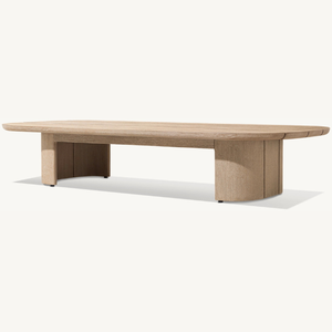 Table rectangulaire en teck, idéale pour les restaurants en plein air, offre beaucoup d'espace pour les aliments, style simple. - Product Image 1