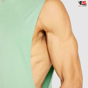 Débardeurs de sport pour hommes OEM, respirants, en coton et élasthanne, vêtements de sport personnalisables, style décontracté pour la musculation et le fitness - Product Image 5