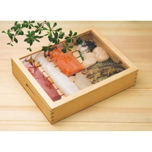 35586กรณีซูชิ Neta ที่มีฝาปิดอะคริลิคสินค้าในครัวญี่ปุ่นแบบดั้งเดิมกล่องแสดงไม้สำหรับอาหารที่มีหน้าต่างที่ชัดเจน - Product Image 3