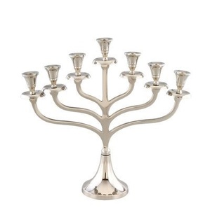 Factory <b>Offer</b> Aluminum Menorah Craft Metal Candelabra for Religious Home Decoration Tabletop Candlestick Holder - Product Image 1