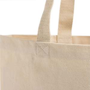 Medium Organic Cotton Heavy Canvas Tote <b>Bags</b> <b>Long</b> Eco-Friendly Recyclable Flat Bottom for Daily Use Advertising Plain OR200 - Product Image 3