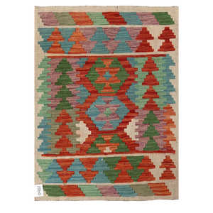 Tapis Kilim Maimana Afghanistan 117 x 84 cm, décoration murale, tapis artistique - Product Image 1