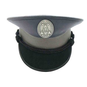 Casquette bleue, bandeau noir, broderie à la main en fil d'or, casquette de chef national français, visière, chapeau, sangle réglable, logo brodé - Product Image 3