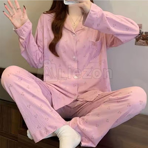 Ropa de dormir estampada personalizada para mujer, conjuntos de ropa de dormir de alta calidad ideales para climas fríos y comodidad - Product Image 2