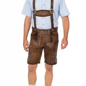 Allemand oktoberfest lederhosen shorts hommes en cuir de chèvre brodé bavarois tenue fournisseur oem achats en gros - Product Image 1