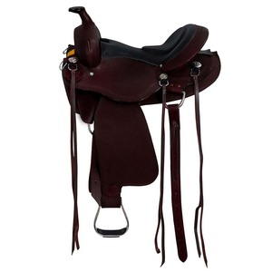 Selle de cheval de saut de polo anglais confortable en cuir suédé pur 100% au meilleur prix 15 "à 18" du Pakistan - Product Image 1