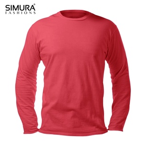 Camisetas de Manga Larga para Hombre, Estilo Moderno, Personalizadas OEM, Color Sólido, 100% Algodón/Poliéster - Product Image 1