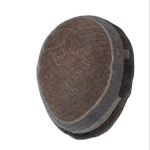 Peluca de Cabello Humano Australiano, Cabello Virgen Remy Indio, Prótesis Capilar, Toupee, Cabello Taz, BD - Product Image 4