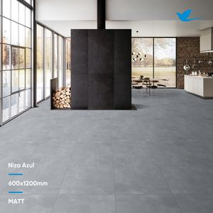 Carrelage de sol Céramique Gris foncé Mat Surface 600x1200 Porcelaine antidérapante Couleur blanche Corps entier Carreaux de céramique de l'Inde Résistant à la chaleur antidérapant - Product Image 5