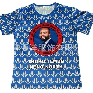 Camisetas Promocionales de Secado Rápido de Poliéster para Campañas Electorales con Retrato Impreso por Sublimación - Product Image 5