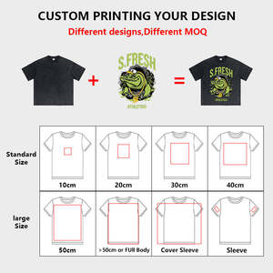 Camiseta lavada con ácido personalizada recortada de gran tamaño para hombre al por mayor 100% algodón pesado estampado vintage material de algodón lavado en blanco - Product Image 5