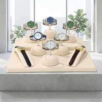 Présentoir de Luxe pour Montres et Bracelets – Support de Présentation pour Montres de Marque en Cuir Suédé