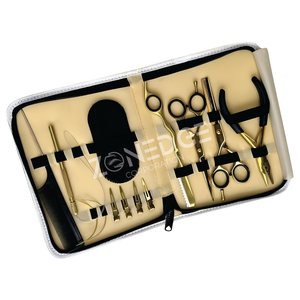 ชุดเครื่องมือต่อผมชุดอุปกรณ์ต่อผมทำจากสเตนเลสสตีลสีทอง - Product Image 5