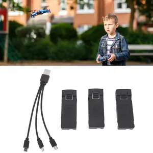 3PCS 3,7 V 2600mAh RC Drone Batería de litio con cable de carga 3 en 1 Mini FD Drone Accesorio - Product Image 1