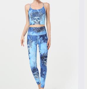 Traje de yoga Fitness Gimnasio Ropa deportiva Personalizada Mujer Fitness Correr Transpirable Sublimado Estampado Sujetador Leggings Conjunto Ropa de yoga Trajes - Product Image 6