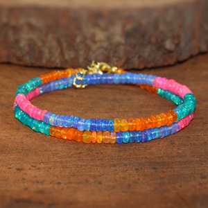 สร้อยคอจี้ประดับโอปอลไฟเอธิโอเปีย ทำด้วยมือ เงินแท้ ประดับพลอย ได้รับการรับรองจาก IGI ของขวัญสุดหรูสำหรับผู้หญิงและเด็ก - Product Image 6