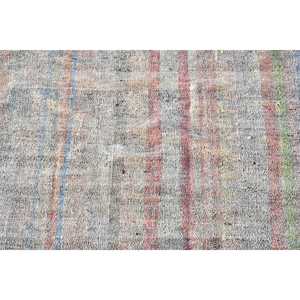 Petit tapis turc vintage 2,6x5,2 pieds, tapis oriental en laine gris rouge - Product Image 5