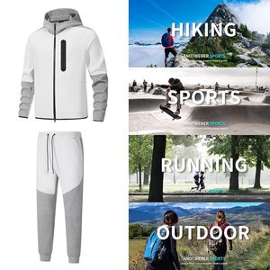 2025 High Quality Custom 2-Piece Breathable Windproof Dustproof Polyester/Cotton Fleece Thickness Men's Tracksuit Set <b>Zip</b>-<b>Up</b> - Product Image 5