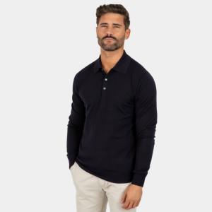 Design de mode personnalisé, pull-over polo à manches longues respirant pour hommes pour l'automne - Product Image 2