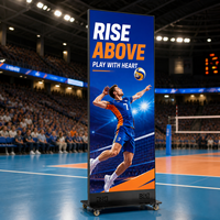 Pantalla LED Publicitaria Ultra Delgada P2.5 de 640*1920 mm, Pantalla LED Plegable Portátil de Alta Definición para Gimnasios y Deportes