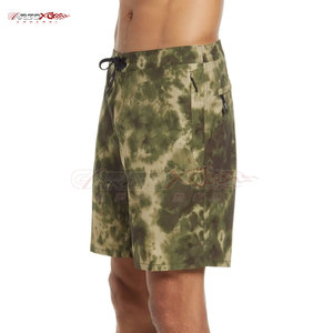 Shorts de plage décontractés en toile imprimée pour hommes avec doublure en maille respirante, taille à cordon de serrage, séchage rapide, légers, pour l'été - Product Image 3