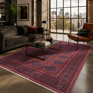 <b>Rug</b> Weavers RW7152 Dazkr Claret <b>Tribal</b> Washable <b>Rug</b> Dropshipping Wholesale Washable Chenille 10 Sizes - Product Image 3