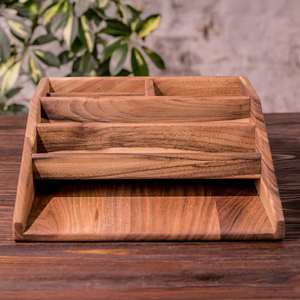 Organisateur de stockage de boîte à thé en bois taille plus grande peut contenir plus de 150 sachets de thé debout ou plats taille LxHxL 14 pouces X 7.5 pouces X 4 pouces - Product Image 5