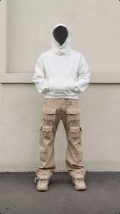 Sudaderas con capucha básicas de lavado informal de gran tamaño para hombre, sudaderas con capucha holgadas a granel de calle Vintage, sudaderas con capucha Unisex estampadas de lana, ropa de calle con logotipo personalizado - Product Image 6