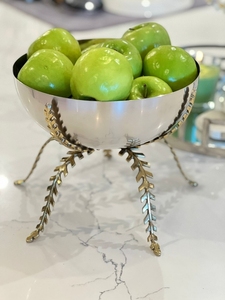 Michael Arms Direct <span class=keywords><strong>India</strong></span>'s Customized New Arrival Acero inoxidable Silver Fruit Salad <span class=keywords><strong>Mixing</strong></span> <span class=keywords><strong>Bowl</strong></span> Golden Stand Serving Curry - Product Image 3